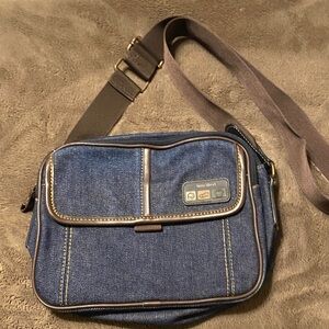Vintage Nine West Blue Denim Crossbody